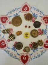 Lot Of Vintage Big Sz Statement 1940,1950s Crafting Buttons Diff Material/Shapes - £11.99 GBP