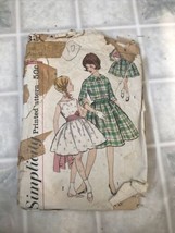  Vintage SIMPLICITY 3341 Girls sz 10 Dress Jacket and Belt - $15.04