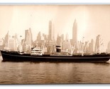 RPPC Cargo Navicella Taiwan IN Porto Skyline New York Città Ny 1955 Post... - $20.43