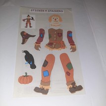 2005 Mrs. Grossman&#39;s Sticker Stacker Sheet  Halloween Fall Scarecrow Set - £5.53 GBP