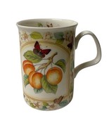 Roy Kirkham Coffee Mug Fine Bone China Butterflies Peach Apricot Floral ... - $363.68 MXN