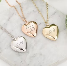 Personalised Heart Locket- Custom Engraving - $14.58