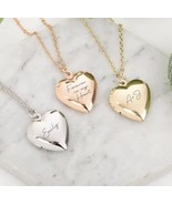 Personalised Heart Locket- Custom Engraving - $277.12 MXN