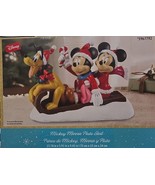 Disney Mickey Minnie Pluto Christmas Sled 14&quot; Holiday Christmas Decor - $1,097.80 MXN