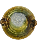 Studio Art Pottery Embossed Plate with Handles 7.25&quot; Signed Flow - $14.24