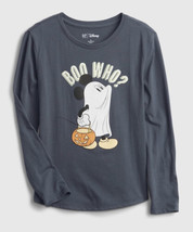 NWT Gap Kids Disney Boo Who Halloween Mickey Mouse L/S T-Shirt Sz Medium 8 - £23.64 GBP