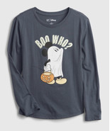 NWT Gap Kids Disney Boo Who Halloween Mickey Mouse L/S T-Shirt Sz Medium 8 - £23.36 GBP