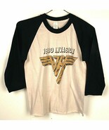 Vintage Van Halen 1980 Invasion Concert Shirt White with Black Sleeves Sz S - $256.01 CAD