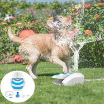Dog Water Fountain Pet Sprinkler Paw Drinking Step-on Toy Fresh Water 2 ... - £43.90 GBP