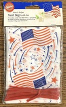 Vintage 1995 Wilton USA Stars &amp; Stripes  4X6 in Treat Bags With Twist Ti... - £1.95 GBP