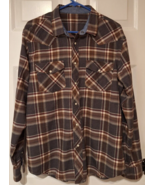 Vintage Pearl Snap Shirt Mens Large Plaid Flannel Sears Western Wear - $46.56