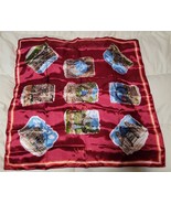 Vintage 26&quot; Square Multi-Color Vienna Themed Acetate Fashion Scarf Made ... - $535.45 MXN