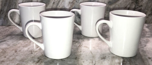 Set Of 4 Royal Norfolk OVERSIZED 13oz COFFEE MUG/TEA CUP Ceramic Sleek White-NEW - $49.38