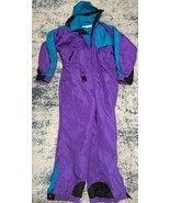 Vtg 90s Columbia Womens XL Purple Teal SnowSuit RADIAL SLEEVE Ski Snowbo... - $129.04 CAD