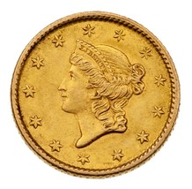1853 $1 Gold Liberty in AU Condition! Great Early US Gold Dollar! - $525.98