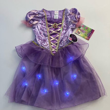 Rapunzel Disney Princess Light Up Halloween Birthday Costume Dress Purple M 7-8 - £15.71 GBP