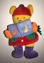 Gymboree Plush Stuffed Winter Mouse Reading Music Book Colorful Hat Jacket 6&quot; - £12.67 GBP