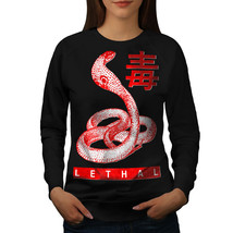 Wellcoda Deadly Cobra Bite Womens Sweatshirt, Lethal Casual Pullover Jumper - £22.86 GBP+