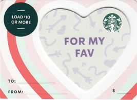 Starbucks 2021 For My Fav Heart Recyclable Gift Card New No Value - £1.56 GBP