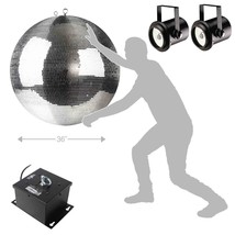 ProX MB-36 36&quot; Club Party Glass Mirror Disco Ball w Motor Mount &amp; Pinspo... - £1,788.70 GBP
