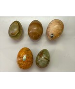 alabaster eggs set of 5 vintage 2” hand carved Made In Italy - €33,86 EUR