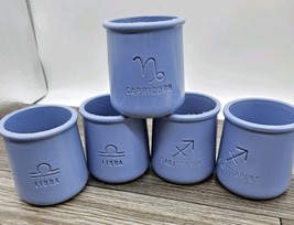 5x La Fermiere 2- LIBRA &amp; 2-SAGITTARIUS Zodiac Periwinkle Terracotta Yog... - $469.08 MXN