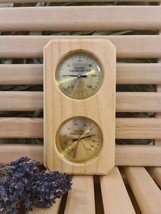 Double Sauna Wooden Hygrothermograph Thermometer Hygrometer Sauna Room A... - $57.50 CAD