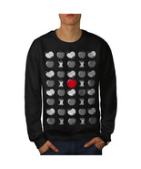 Wellcoda Red Apple Food Fashion Mens Sweatshirt, Fruit Casual Pullover Jumper - $30.17 - $31.42