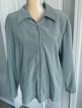 G.W. Division Of GRAFF Sage Green SOFT Full zippered Jacket Sz 12 - £3.75 GBP