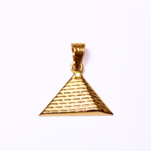 Ciondolo egiziano in oro giallo 18 carati con piramide egizia fatta a mano... - $246.60