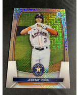 Jeremy Pena 2023 Bowman Chrome Mega Box Mojo Refractor 77 Astros - £1.55 GBP