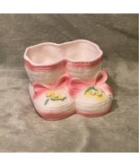 Vintage Pink Baby Bootie Ceramic Planter by TY-NEE (Japan) - $23.01 CAD