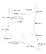 For Fender Double Fat HH Strat Humbucker Guitar Pickguard,3 Ply White - $9.00