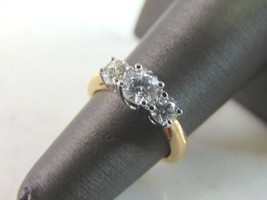 Womens Vintage Estate 14K Gold Platinum Diamond Leo Ring, 5.0g E3387 - £1,393.40 GBP