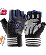 Weight Lifting Gym Glove Fitness Training Workout Leather Wrist Wraps St... - $293.22 MXN