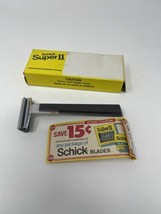 Schick Super II Razor Fit Gillette Trac 2 NOS Made USA Vintage Box - $9.99