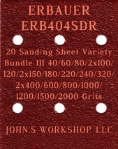 Erbauer ERB404SDR - 17 Different Grits - 20 Sheet Variety Bundle Iii - £15.98 GBP