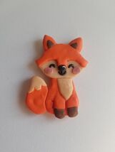Handmade Clay Cute Fox Critter Magnet - $147.14 MXN
