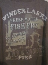 Nwt - Winder Lakes Fresh Water Fish Fry Pier Short Sleeve Tee Size L - £11.00 GBP