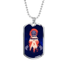Forest Alien Necklace UFO Alien Fan Stainless Steel or 18k Gold Dog Tag 24&quot; Cha - £37.92 GBP+