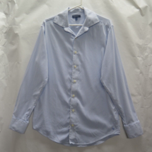 Peter Millar Blue White Striped Long Sleeve Shirt Cotton Mens Sz M Mediu... - $23.70