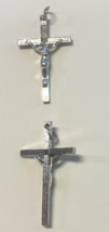 Silver Plated 1.75&quot; Crucifix Pendant,  New #10 - £1.58 GBP