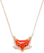 KATE SPADE 12K Gold-Plated ‘Into The Woods’ Fox Pendant Necklace w/ KS D... - £42.12 GBP