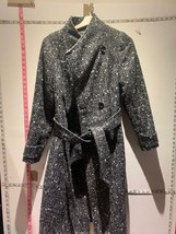 Women’s principles white&amp;black knee length coat jacket size 14 Express Shipping - £29.72 GBP