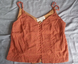 Cloth &amp; Stone Women Orange Peach Floral Top Size S EUC - $9.90