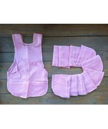 (11) Pink Children’s Kids Pink Plaid Aprons - $34.24 CAD