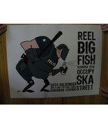 Moulinet Big Poisson Affiche Soie Écran Signé Numéroté Occuper Ska Rue É... - $246.93 CAD