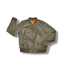 Torrid Olive Green Lined Bomber Full Zip Jacket - Size 00 - £23.19 GBP