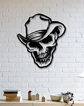 LaModaHome Skull Designed Wall Decorative Metal Wall Art Black Wall Décor,Living - £43.89 GBP