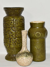 Vtg 1940s McCoy Butterfly Vase Avocado Green Art Pottery Flower Vase Made In USA - £35.93 GBP